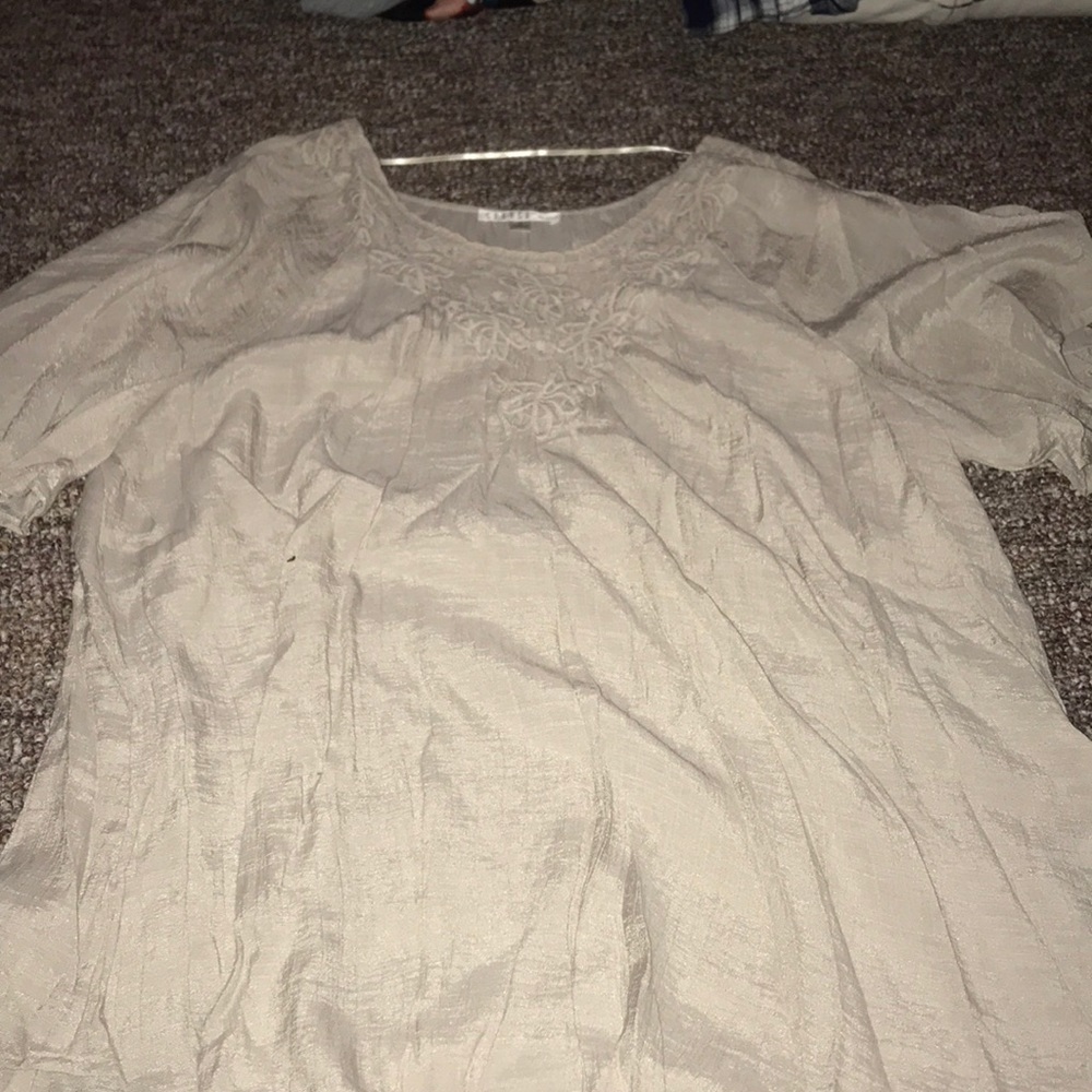 Tan shirt
